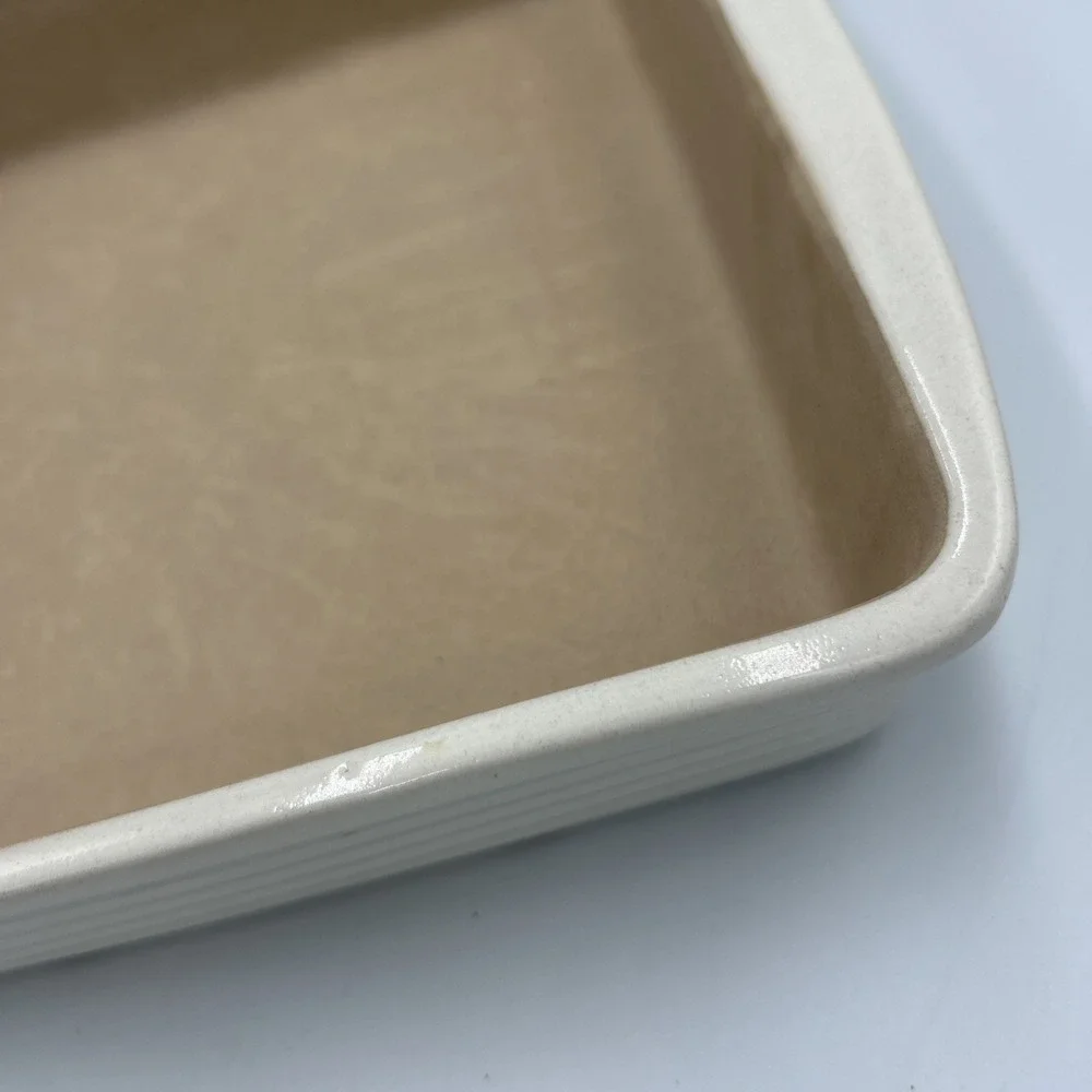 THE PAMPERED CHEF Family Heritage Stoneware New Traditions Square Baker 9x9 EUC